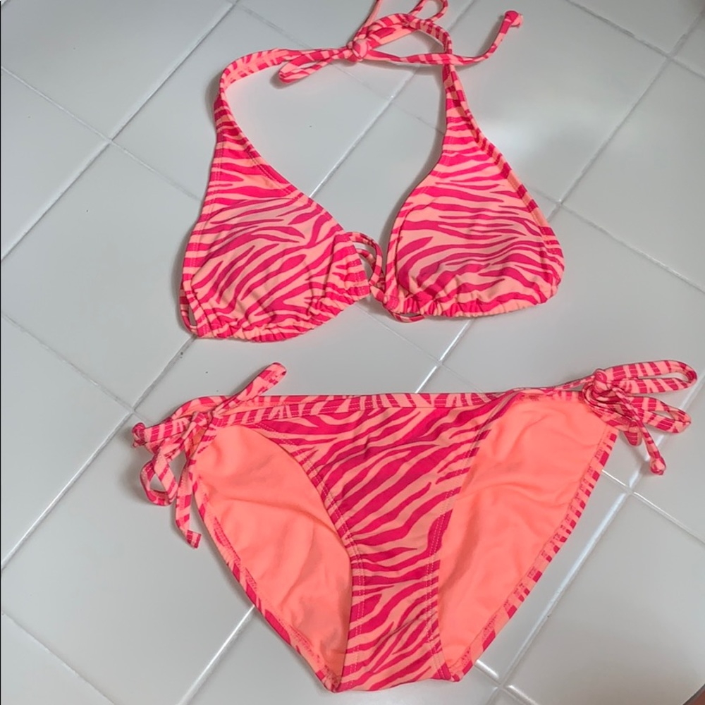 Old Navy Neon Zebra Print Bikini